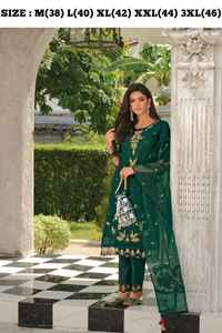 Dernier Designer Viscose Velvet Broderie Séquence Salwar Costume Vêtements Indiens et Pakistanais par Fab Zone - Product Image 5