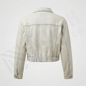 Chaqueta Trucker Vaquera Casual Personalizada para Hombre, Tallas Grandes y Altas, 100% Algodón, Opción de Logotipo Frontal, Chaqueta Transpirable para Invierno - Product Image 2