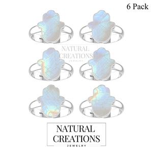 925แหวนเงินสเตอร์ลิงประดับพลอยสีรุ้งพลอยสีรุ้งรูปทรง ahimsa ปาร์ตี้งานแต่งงานแบบคลาสสิกอินเทรนด์แฟชั่นใช้ได้ทั้งชายและหญิง - Product Image 2