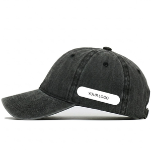 Casquette de baseball en jean brodée sur mesure, style vintage, en coton délavé, ajustable, avec motif lettres, pour sports de plein air - Product Image 4