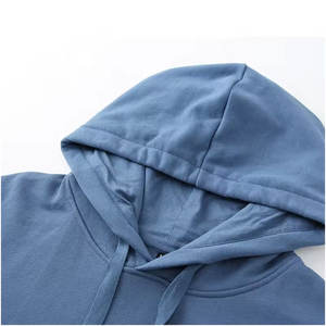 Couleurs personnalisées pull-over uni à manches longues sweat à capuche à manches longues personnalisé hommes gsm léger double couche luxe deux couches à capuche - Product Image 6