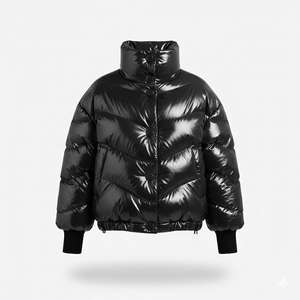 Veste matelassée en tricot pour femme, directement de l'usine, logo personnalisé, manches longues, légère, respirante, imperméable, chaude - Product Image 4