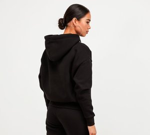 Sudadera Personalizada con Cuello Redondo, Invierno, Color Sólido, Logotipo Bordado, Informal, Holgada, de Poliéster para Mujer - Product Image 4