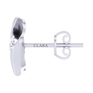 NOVAMART Fine for Swiss Zirconia 925 Sterling <b>Silver</b> <b>Stud</b> <b>Earrings</b> Platinum Plated Mia Solitaire Gift Women & Girls Wholesale Ex - Product Image 3