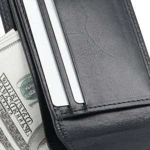 กระเป๋าสตางค์หนังสีทึบสไตล์วินเทจเปิดปิดแบบสั้นปักลาย - Product Image 5