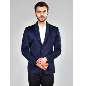 Blazer Azul Marino de Lujo de Primera Calidad Inspirado en la Corte para Bodas, Recepciones y Eventos Nocturnos Disponible para Exportación - Product Image 1