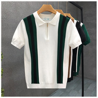 Venta caliente Nylon Blended Leisure Polo T-shirt Plus-size Golf Business Bordado Hombres Polo Shirt Stock Ropa