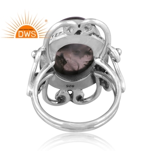 Best Selling Oxidized Sterling Silver Natural <b>Green</b> Moss Agate Gemstone Statement Ring <b>Jewelry</b> For Women Gift For Her - Product Image 4