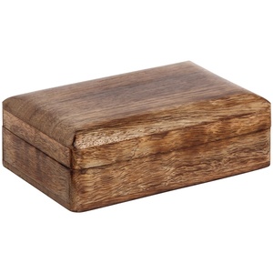 Caja de especias de madera de acacia con diseño clásico Caja de té de bambú plegable y apilable para sala de estar Técnicas grabadas y talladas - Product Image 1