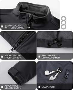 Chaqueta Softshell resistente de alta calidad para hombre, cuello levantado, a prueba de viento, antibacteriano, diseño de calle hecho en Pakistán - Product Image 5