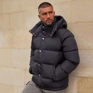 Chaqueta Acolchada de Lona Larga y Delgada para Hombre, de Alta Calidad, Personalizada, 100% Poliéster, Diseño Acolchado, con Capucha, para Invierno - Product Image 2
