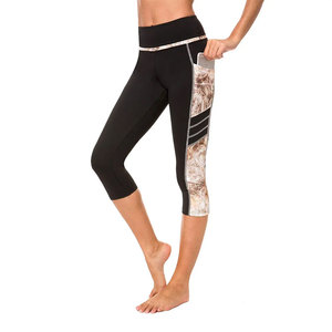 Vente en gros de haute qualité sur mesure Gym Capri Active Wear pour femmes Sports Fitness Capri avec logo à la taille - Product Image 1