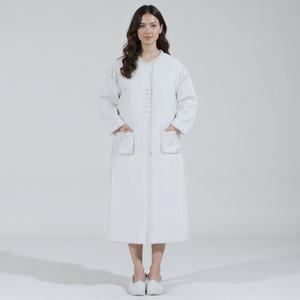 Chaquetas Varsity de Lona Cálidas y Elegantes para Mujer, Ropa de Invierno Cómoda y Duradera para Exteriores, Decoración con Botones, Impermeables - Product Image 1