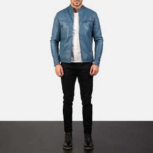 Blouson moto en similicuir slim fit avec fermeture éclair, design léger, doublure intérieure douce et vêtement d'extérieur polyvalent et tendance - Product Image 5