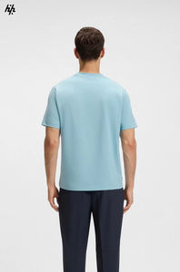 เสื้อยืดผู้ชายแบบคลาสสิกเสื้อยืดผ้าฝ้าย100% สีฟ้าครามผลิตโดยผลิตภัณฑ์ huzaifa - Product Image 3