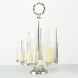 Bougeoir en métal conique nordique fait à la main/support de pilier décoratif Multi bougeoir centres de Table de noël et de mariage - Product Image 3