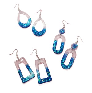 Pendientes colgantes de resina Beachy Boho Summer Trends Pendientes redondos de resina Joyería inspirada en la naturaleza ecológica - Product Image 5