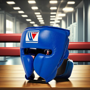 Diseño personalizado Premium y entrenamiento de tamaño Boxeo Ganar Cascos de Kickboxing de alta calidad Blue Winning Boxing Head Guards Half Face - Product Image 1