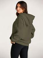 Sudadera con Capucha para Mujer de Fibra de Bambú de Alta Calidad, 300/500 GSM, Estampado 3D Puff, Estilo Urbano de Invierno, Personalizada con Diseño Térmico Frontal