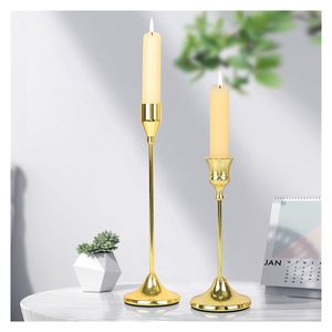 Supports à bougies gratuits Pièce d'appoint d'éclairage décoratif pour la décoration de la maison élégante Table de salle à manger Centre de table et supports à bougies chauds - Product Image 2