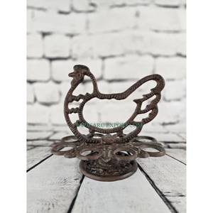 Iron Casted Cock Design Holder Decorative Metal Egg Holder <b>Display</b> Stands for Home Hotel Restaurant Tableware <b>Shelving</b> <b>Unit</b> - Product Image 1