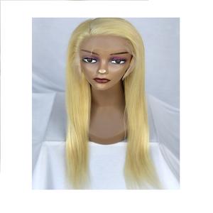 Exportation de qualité supérieure vendeur en gros indien temple indien vierge 26 ''blonde droite 13x4 Hd perruque frontale en dentelle avec 180% de densité - Product Image 1