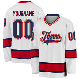Unisex High Quality Custom Men's Women's Ice Hockey Jersey 100% Polyester Sportswear Sublimation <b>Sewing</b> Pattern Wholesale - Product Image 3