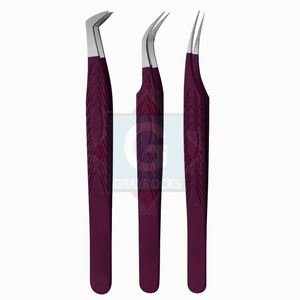 Pince à épiler en acier inoxydable de couleur personnalisée de haute qualité Instrument de beauté d'extension de cils pour un usage domestique - Product Image 1