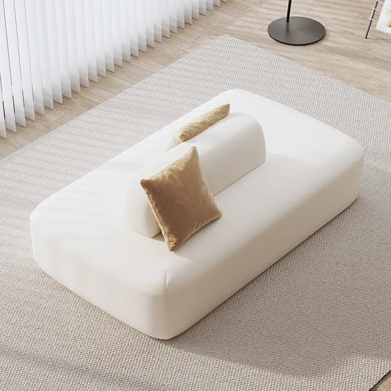 Modern basit kumaş kanepe giyim mağazası çift taraflı düz sıra küçük kanepe güzellik salonu alanı oturma odası kanepe