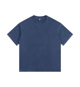 เสื้อยืด350gsm ผ้าถักโอเวอร์ไซส์วินเทจสำหรับผู้ชายเสื้อยืดสไตล์ลำลองผ้าคอตตอน100% สำหรับผู้ชาย - Product Image 1