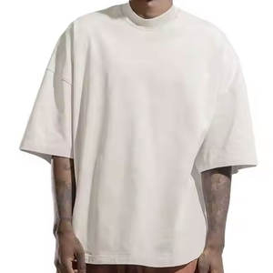 เสื้อยืดผ้าฝ้ายเฮฟวี่เวท100% สำหรับผู้ชายเสื้อยืดลำลองโอเวอร์ไซส์280GSM โลโก้ออกแบบได้ตามต้องการ - Product Image 3