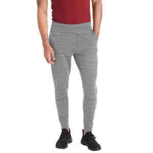 Joggers elásticos de cintura alta para hombre, pantalones de chándal de entrenamiento atlético informales con bolsillos con cremallera, pantalones de chándal de lona - Product Image 1