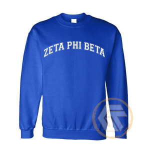 เสื้อสเวตเชิ้ตผ้าฝ้ายฟลีซระบายอากาศสำหรับผู้หญิง Zeta Phi Beta แบบสั่งทำขายส่ง ปักลายตามสั่ง สีพื้น สำหรับฤดูหนาว - Product Image 1