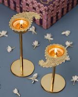 Bougeoir empilable en laiton bougeoir décoratif de luxe en métal conception modulaire pilier bougie décor à la maison noël pâques