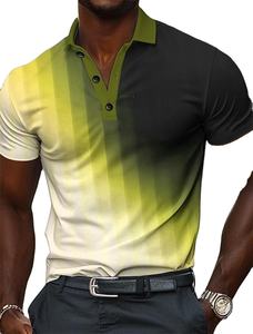 Chemises amples à motifs géométriques simples pour hommes, mode estivale, usage quotidien, impression numérique, 100% polyester, séchage rapide - Product Image 3