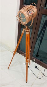 Projecteur Bois Trépied Lampadaire pour Salon Moderne Industriel Métal Cuivre Projecteur Cinéma e27 Debout Coin Plancher Lam - Product Image 2