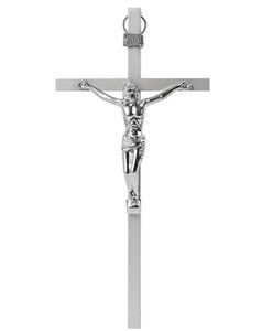 Cruz y crucifijo católico de Metal plateado para decoración de Iglesia adorno religioso colgante de pared cristiano para exhibición de Altar de iglesia en casa - Product Image 4