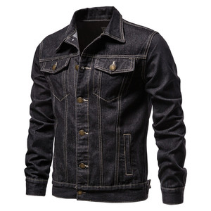 Chaqueta vaquera azul Vintage para hombre, chaqueta vaquera lisa de invierno personalizada con técnica lavada, chaquetas y abrigos de mezclilla para hombre al por mayor - Product Image 4
