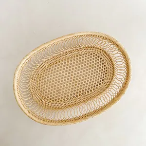 Plateau de service en rotin écologique de haute qualité Vaisselle en gros pour assiette de chargeur Emballage OEM personnalisé Directl d'usine du Vietnam - Product Image 2