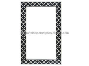 Modern Rustic Design <b>Rectangular</b> Bone Inlay Wall <b>Mirror</b> Custom Size Hot Selling Home Decoration Accessory for Bathroom Wall - Product Image 2