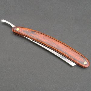 Cuchillo de Afeitar de Acero Inoxidable Desechable, Navaja Plegable DE UNA Sola Hoja con Mango de Madera para Salón, Bikini Corporal - Product Image 4