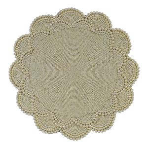 Floral Shape Beaded Design Colored Beaded Place Mat Best Table Decor Home Decor <b>Coaster</b> Mat Unique Shaped Pads & Pads - Product Image 2