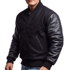 OEM personalizado de alta calidad de satén Bomber chaqueta de los hombres de satén Bomber chaqueta Lettermen chaqueta para los hombres con logotipo personalizado - Product Image 3