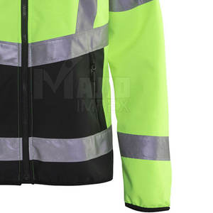 Chaqueta de Seguridad para la Construcción, Alta Visibilidad, Reflectante, Fluorescente, Impermeable, para Trabajo en Exteriores - Product Image 3