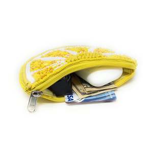 Tropical Parrot <b>Beaded</b> Coin Purse Toucan Leaf Design Handmade Colorful Zipper Clutch Bag Portable Creative Unisex Women Girls - Product Image 6