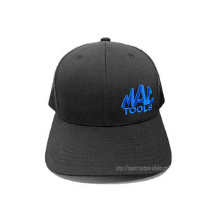 Sombreros de camionero de 6 paneles con logotipo bordado personalizado OEM, sombrero en blanco de estilo, sombreros de camionero negros con parte trasera de malla, gorras deportivas - Product Image 3