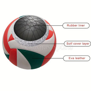 Ballon de volley-ball pour l'entraînement et les matchs, avec une forte adhérence et un matériau durable pour le jeu en intérieur et en extérieur - Product Image 4