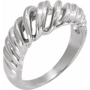 Stuller PL <b>Domed</b> Wrap <b>Ring</b> 5540:38174P Made of Premium Platinum - Product Image 1