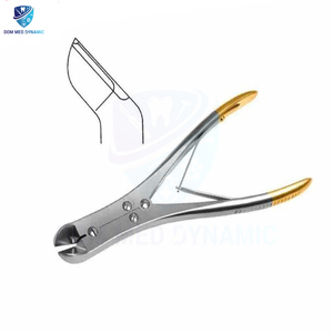 Alicates ortopédicos Premium 2025 | Alicates de corte de alambre y punta plana de acero inoxidable | Alicates de hueso quirúrgico con mango dorado para DMD - Product Image 3