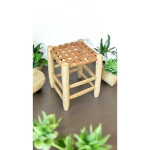 Tabouret Pouf Ottoman Marocain Fait Main, Repose-Pieds Décoratif Bohème, Coussin Traditionnel Berbère pour Salon et Maison - Product Image 1